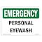Signmission Safety Sign, OSHA EMERGENCY, 5" Height, Personal Eye Wash, Landscape OS-EM-D-57-L-10404 - alternate 1